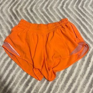Lululemon 2.5 Hotty Hot shorts in orange